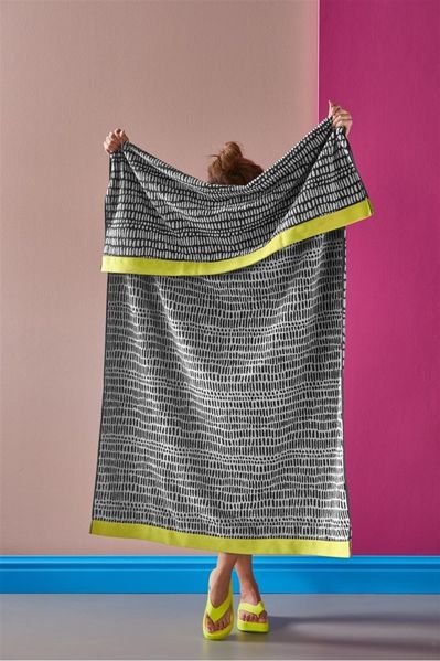 KAAT Family Strandtuch Liegetuch 100x180 cm Zanzibar schwarz weiß