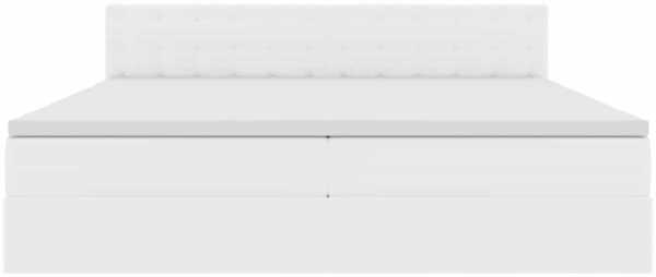 vidaXL Bett mit LED-Lichtleisten Hellgrau 200 x 200 cm PVC 3371046 Bild 7