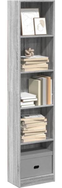 vidaXL Bücherregal Grau Sonoma 40x24x176 cm Holzwerkstoff 857797