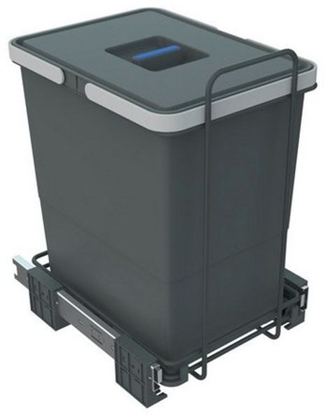 SO-TECH® Mülleimer Abfallsammler Ecofil 18L mit Deckel, Vollauszug Bodenmontage für Korpus ab 30 cm