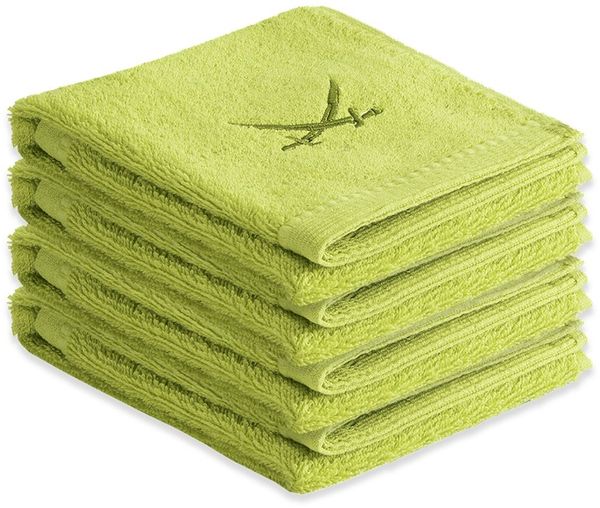 Sansibar Sylt Gästehandtücher Sansibar Sylt Handtuch Gästetuch Frottier-Serie Classic (Set, 4-tlg), mit hochwertiger Sansibar Säbel-Stickerei