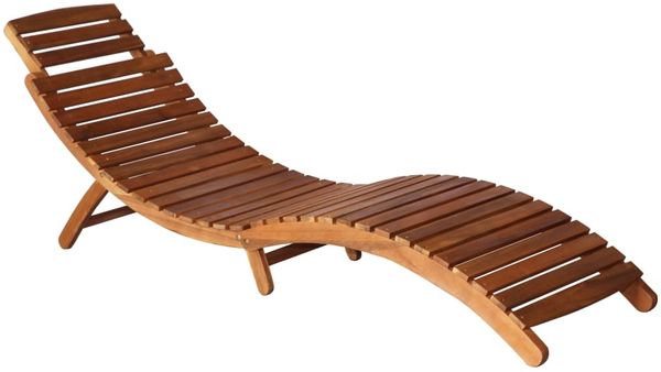 vidaXL Sonnenliegen 2 Stk. mit Tisch und Auflagen Massivholz Akazie 3077380 Bild 2