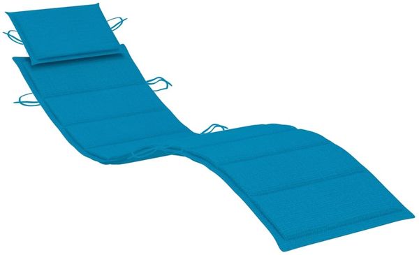 vidaXL Sonnenliegen 2 Stk. mit Tisch und Auflagen Massivholz Akazie 3077380 Bild 7