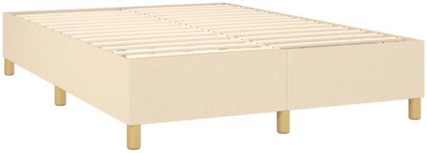 vidaXL Boxspringbett mit Matratze Creme 140x200 cm Stoff, Härtegrad: H2 [3142182] Bild 4