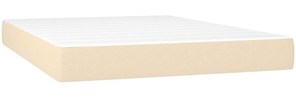 vidaXL Boxspringbett mit Matratze Creme 140x200 cm Stoff, Härtegrad: H2 [3142182] Bild 5