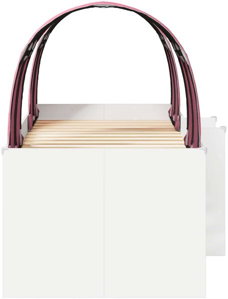 vidaXL Bett mit Tunnel 3 Stk. Weiß und Rosa Holzwerkstoff 3423560 Bild 7