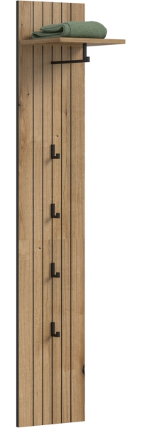 Garderobepaneel (B/H/T: 31x160x27 cm) in Evoke Oak Nachbildung