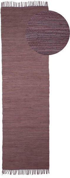 carpetfine Teppich Kelim Chindi uni, auch als Läufer, rechteckig, Höhe: 5 mm, Wendeteppich, reine Baumwolle, handgewebt, Uni-Farben, mit Fransen