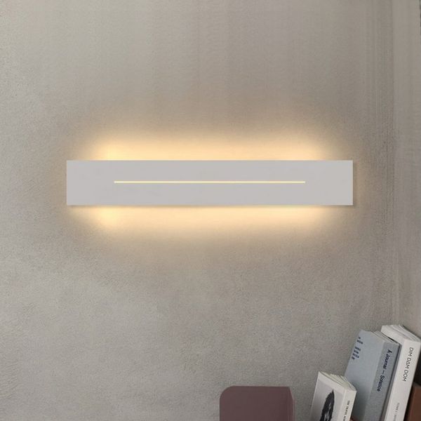 Nettlife LED Wandleuchte LED Wandleuchte 100cm Schwarz warmweiß schlanke, LED fest integriert, Warmweiß, für Treppenhaus Schlafzimmer Flur Wohnzimmer Kinderzimmer
