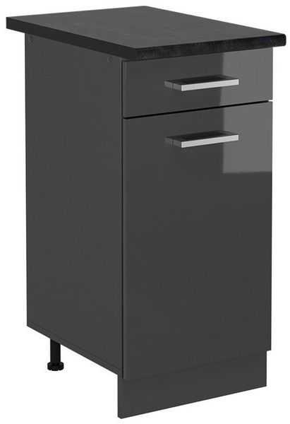 Küchenunterschrank R-Line Anthrazit Hochglanz 40 cm , AP Anthrazit Vicco