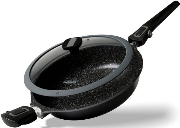 STONELINE Schmorpfanne Imagination PLUS, Aluminiumguss, Steinpartikel-Beschichtung, Ø 28 cm, Induktion