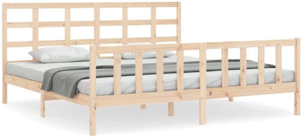 vidaXL Massivholzbett ohne Matratze 160x200 cm Kiefernholz 3192111