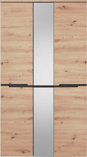 Dielenschrank Memphis 3-türig mit Spiegel Artisan Eiche Graphit