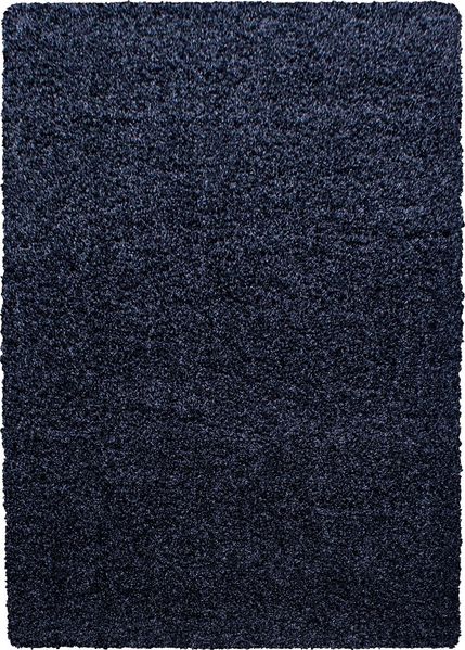 Hochflor Teppich Lux rechteckig - 160x230 cm - Marineblau