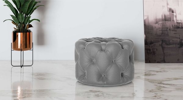 Home affaire Hocker FOLLINA, Polsterhocker mit klassischer Chesterfield-Knopfheftung