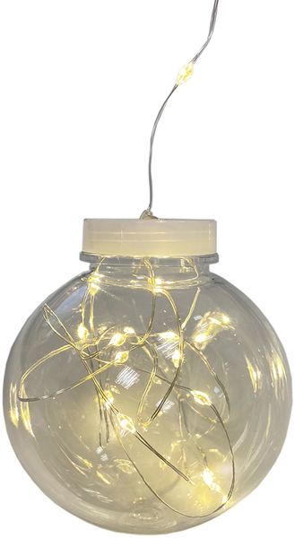 3er LED Deko Glühbirne Lichtkugel Dekokugel Kugellampe Batterie Ø8cm warmweiß