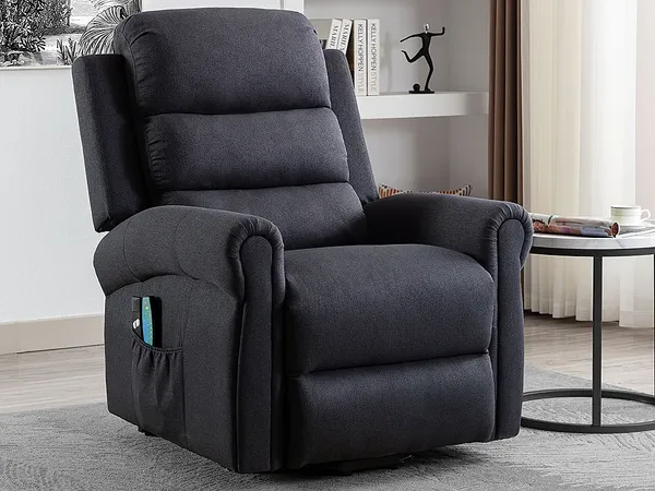Vente-unique - LOVARI Sessel Stoff Grau - B 91 cm x H 107 cm x L 84 cm