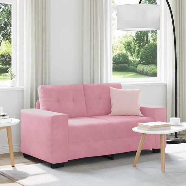 vidaXL Zweisitzer-Sofa Rosa 160 cm Samt 4105113