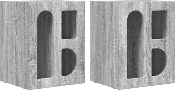 vidaXL Nachttisch 2 pcs Graues Sonoma 40 x 35 x 50 cm Holzwerkstoff 891257