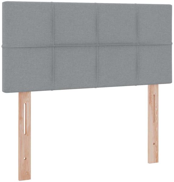 vidaXL LED-Speicherbett mit Matratze Hellgrau 90 x 190 cm Stoff 3371112 Bild 10