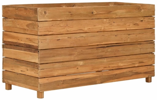 vidaXL Hochbeet 100x40x55 cm Teak Altholz und Stahl 47425