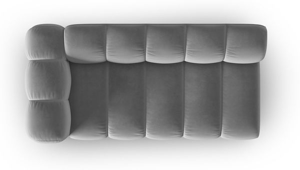 Micadoni Modulares Sofa Lupine 3-Sitzer Links Samtstoff Salvador Grau Bild 4