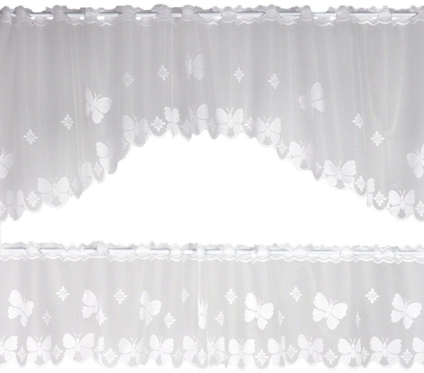 Clever-Kauf-24 Scheibengardine (2 St), Ösen, transparent