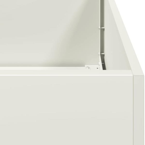 vidaXL Pflanzkübel Weiß 80x40x80 cm Kaltgewalzter Stahl 860711 Bild 6