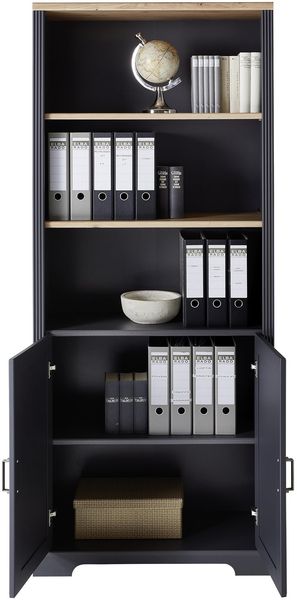 Aktenschrank Jasmin in Graphit - 86 x 204 x 38 cm (BxHxT) Bild 2
