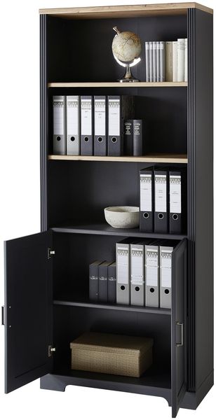 Aktenschrank Jasmin in Graphit - 86 x 204 x 38 cm (BxHxT) Bild 3