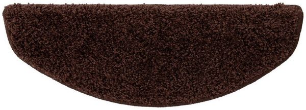 Floordirekt Stufenmatte Shaggy Barcelona mit Klebestreifen, Trittschalldämmung & Pflegeleicht, Halbrund, Höhe: 220 mm, Treppenteppich mit Anti-Rutsch-Beschichtung in Rechteckig & Halbrund