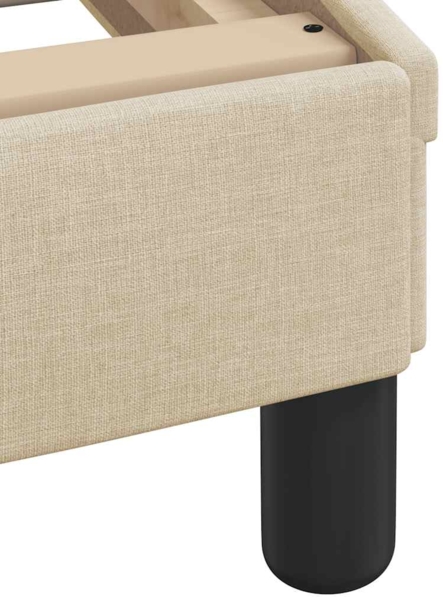 vidaXL Bettgestell mit LED ohne Matratze Creme 90x190 cm Stoff 3310641 Bild 10