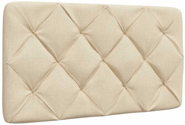 vidaXL Bettgestell mit LED ohne Matratze Creme 90x190 cm Stoff 3310641 Bild 6