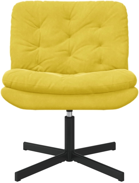 vidaXL Drehender Entspannungsstuhl Gelb 63 x 75 x 76 cm Samt 42007366