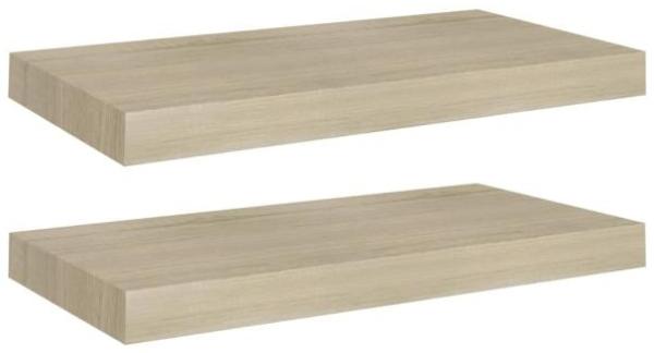 vidaXL Schwebende Wandregale 2 Stk. Eichefarben 50x23x3,8cm MDF 323872