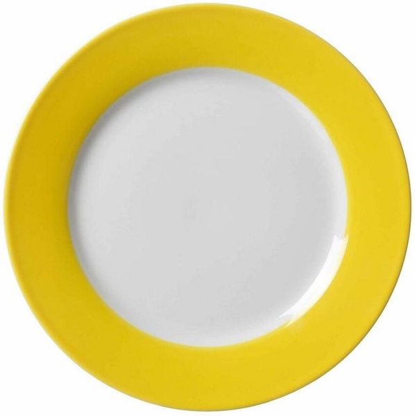 Ritzenhoff & Breker Doppio Teller, Kuchenteller, Dessertteller, Porzellan, Sonnengelb, Ø 20 cm, 565058