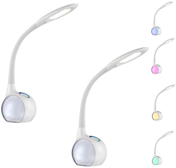 2er Set Flex LED Schreibtischlampen TARRON, Dimmer und Farbwechsel