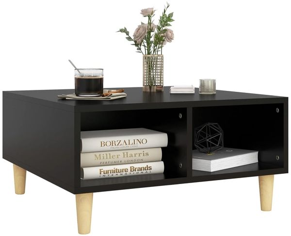 vidaXL Couchtisch Schwarz 60 x 60 x 30 cm Spanplatte [805978] Bild 3