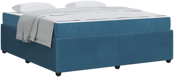 vidaXL Bettrahmen mit Matratze Blau 180 x 200 cm Stoff 3398429