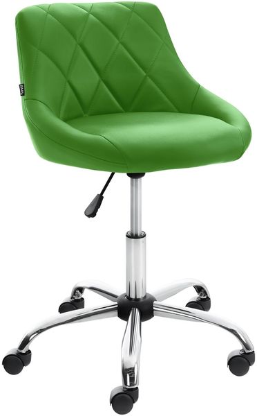 Arbeitshocker AARHUS - 47 x 49 x 71 cm, Kunstleder, Grün | Arbeitsstuhl Drehhocker Rollhocker Bürohocker