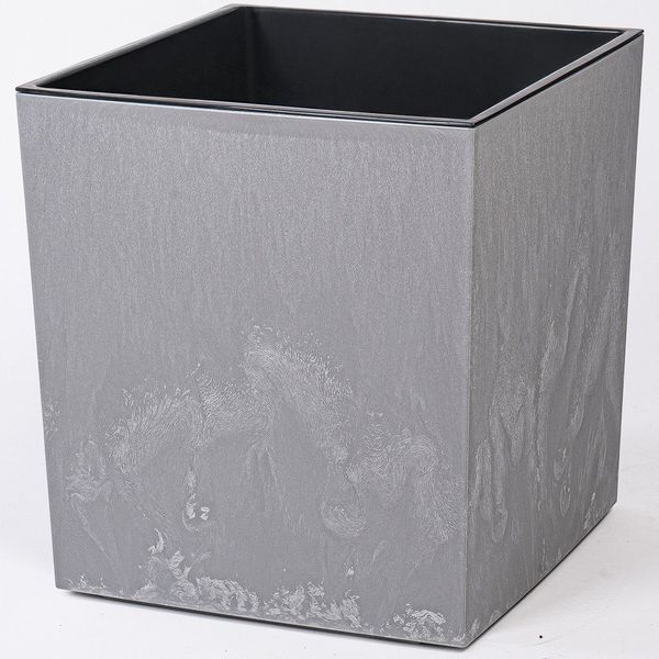 KONZEPT Pflanzkübel Blumenkübel mit Einsatz, XL 40x40x40 cm – UV-beständig & wetterfest, recyceltem Kunststoff, Beton-Optik für Garten, Balkon & Terrasse