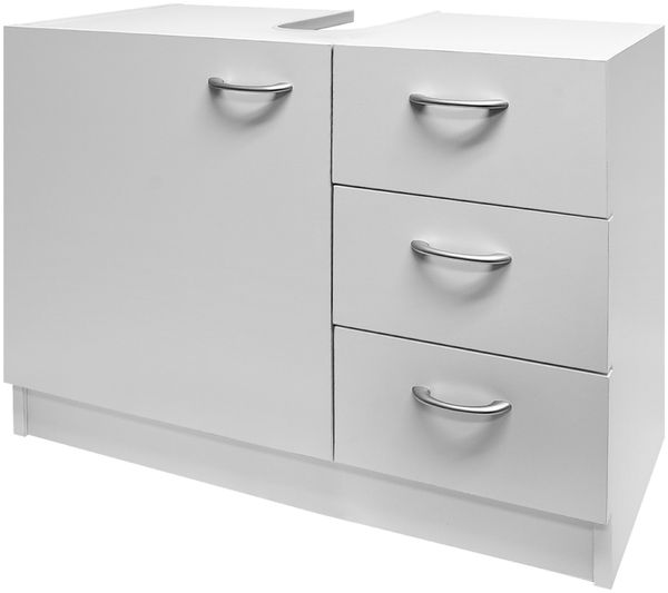 CASARIA® Waschbeckenunterschrank mit 3 Schubladen 63x54x30cm Badezimmer Unterschrank Weiß