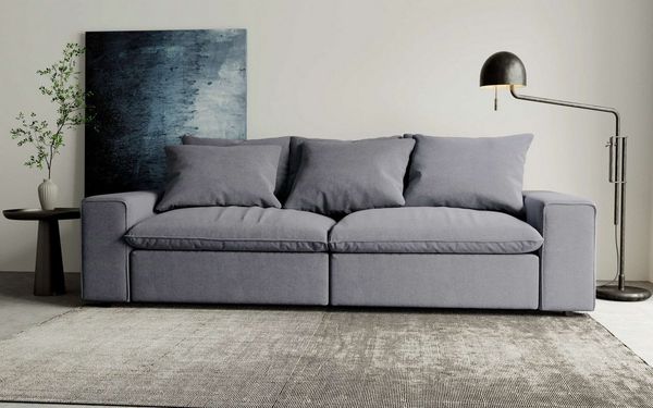 andas 3-Sitzer Venslev, Lounge-Sofa, mit extra tiefer Sitzfläche und losen Kissen