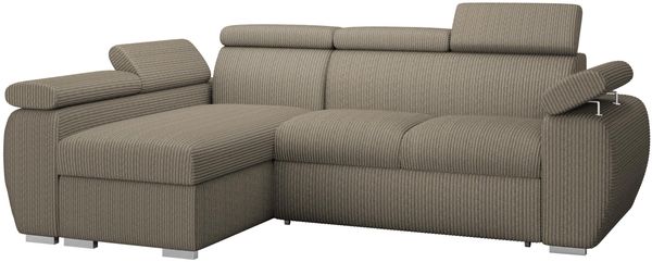 'Boston Mini Premium' Ecksofa, Cord, Beige, 98 x 255 x 170 cm, Links