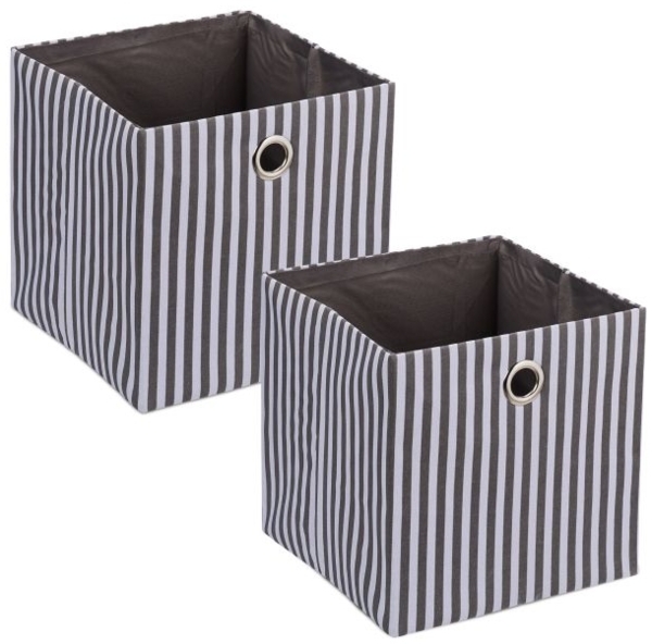 Aufbewahrungsbox grau im 2er Set