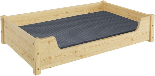 Hundebett für große Hunde 100x60 Kiefer Tierbett V-30-32-K-100x60Rollrost und Matratze inkl.