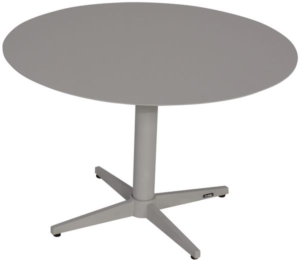 Gartencouchtisch Mill aus Aluminium, modern, rund in Taupe, Ø 75 cm, pulverbeschichtet