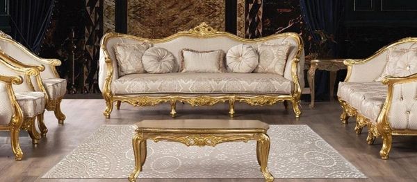 JVmoebel Couchtisch Tisch Luxus Couchtische Couch Barock Holz Couchtisch Beistelltisch (1-St), Made in Europa