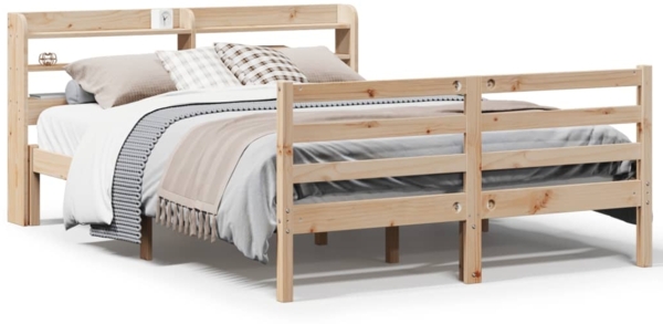 vidaXL Bettgestell mit Kopfteil ohne Matratze 140x200 cm 3306645