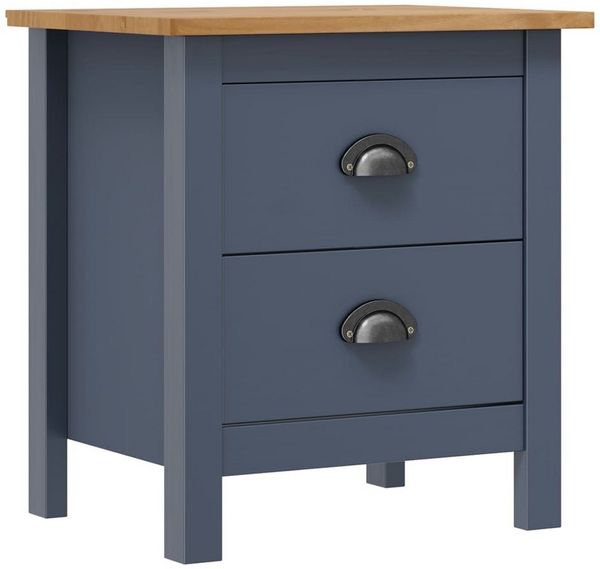 vidaXL Nachttisch Hill Grau 46x35x49,5 cm Massivholz Kiefer 288905